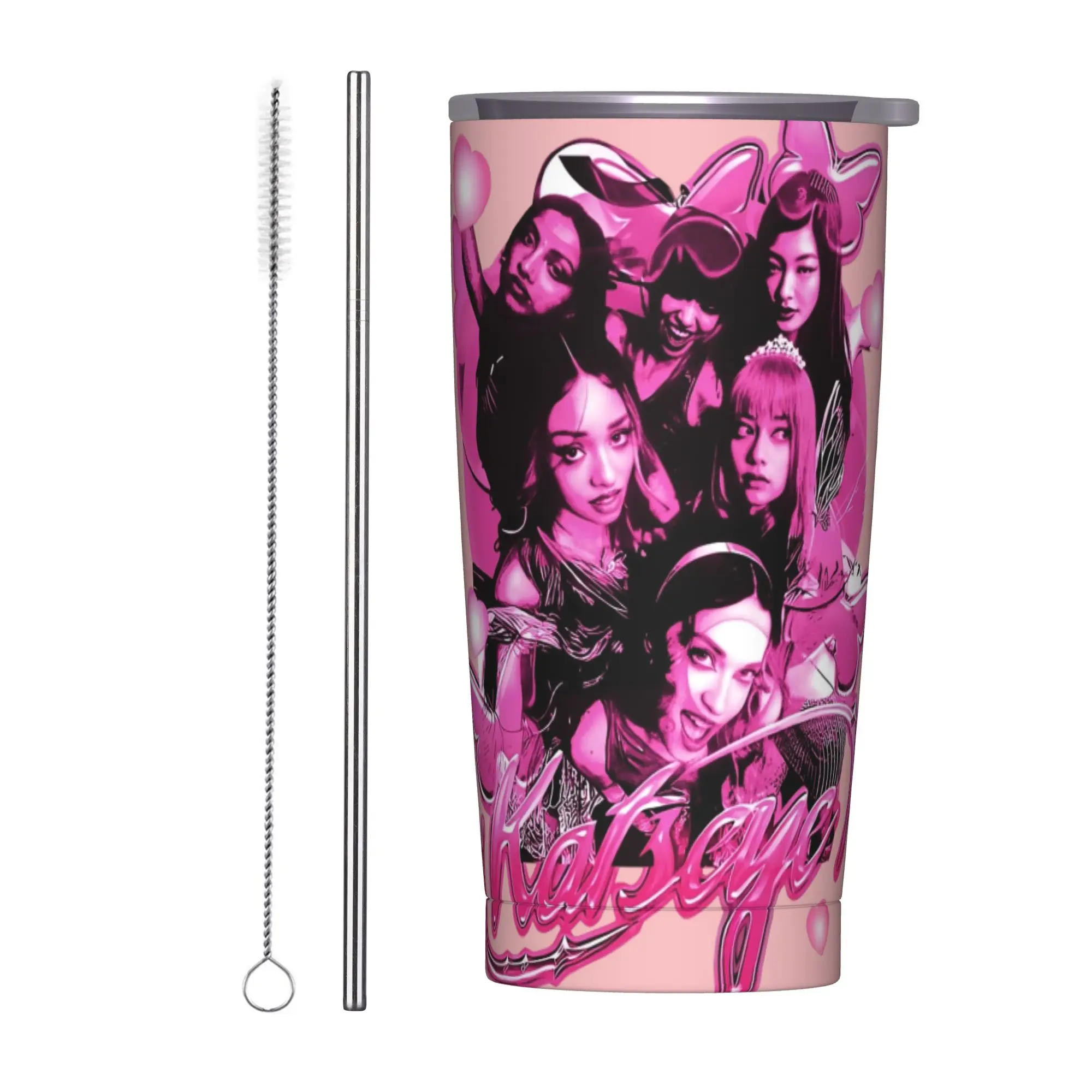 Stainless Steel Tumbler Katseye Kpop Girl Group Thermal Mug  Insulated Hot Drinks Car Mugs Camping Water Bottle
