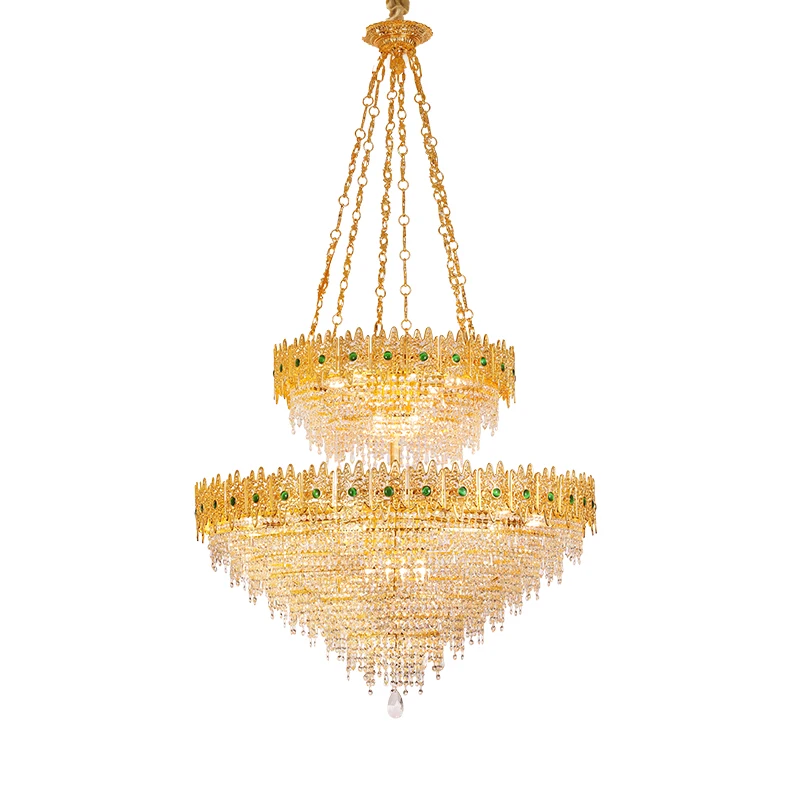 

DINGFAN French Living Room Hotel Project Interior Decoration LED Chandelier Crystal Large Chandelier