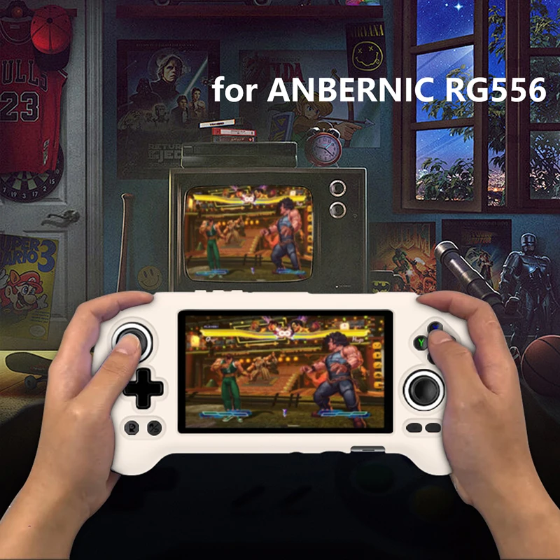 Dust-Proof Silicone Game Console Protective Case For ANBERNIC RG556 Handhold Gaming Machine Protector Gamer Accessories