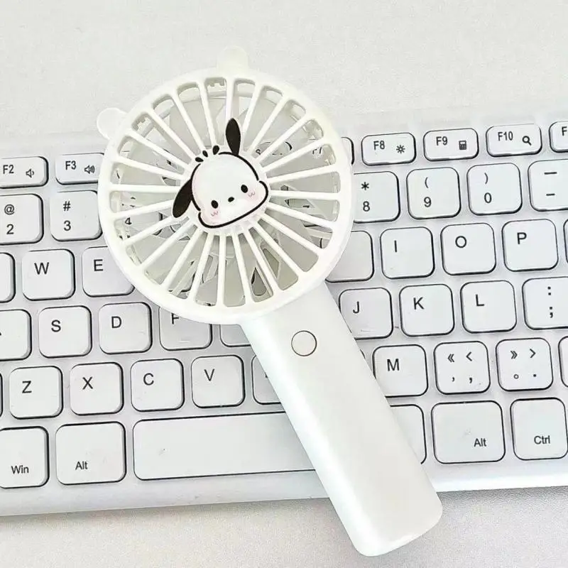 

Новый портативный маленький вентилятор Sanrio My Melody Kawaii с героями мультфильмов для студентов и детей, портативный мини-электрический вентилятор с нижней температурой