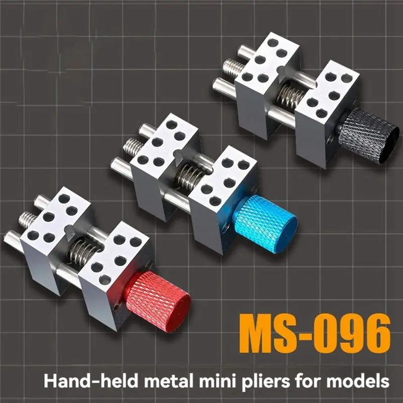 N84R Model Clamping Tool Handheld Mini Bench High-Precision Split Bench Vise Seamless Clamping Model Making Building Tool Red