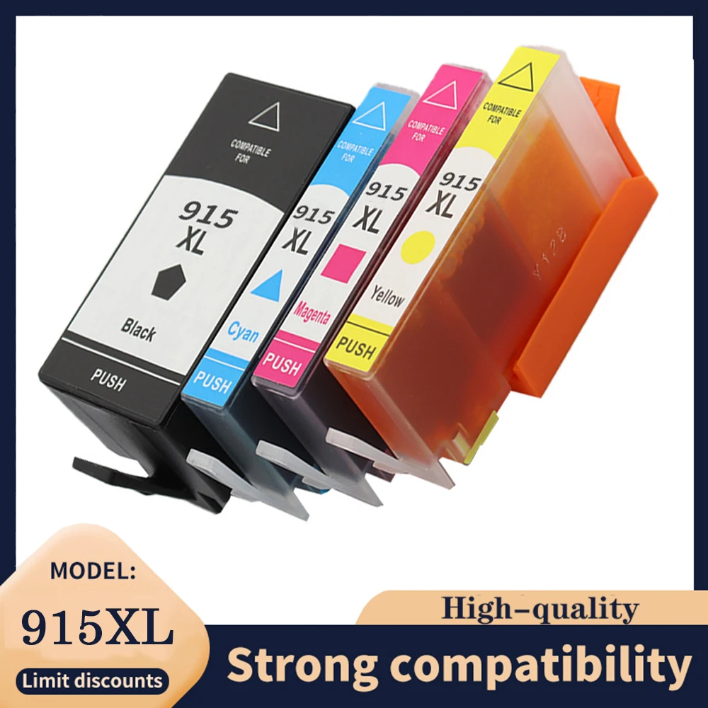 

4pcs For HP915 915XL 915 XL 919XL Compatible Ink Cartridge for HP OfficeJet Pro 8015 8025 8020 8010 8020 8018 8022 8028 Printer