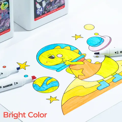 आर्ट मेकर्स डुअल टिप्स ग्रैफिटी मेटैलिक कलर ऐक्रेलिक मार्कर पेन ड्राइंग के लिए, धब्बा रहित, वाटरप्रूफ 10 best sales फाइब्रोन्स - №4