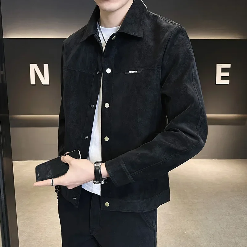 

Men's Spring and Autumn Season Premium Collar Top Jacket