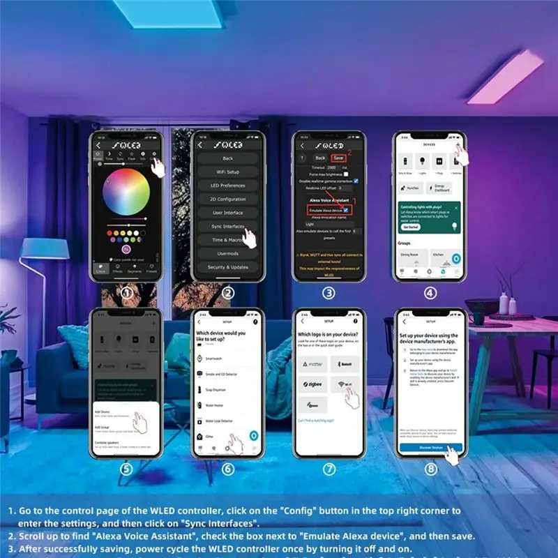 ABUL-DOMRAEM Light Effect Controller LED Strip Controller With Microphone DC5-24V Power 16A 0.5W Standby DIY100+ WS2811/14/05 B