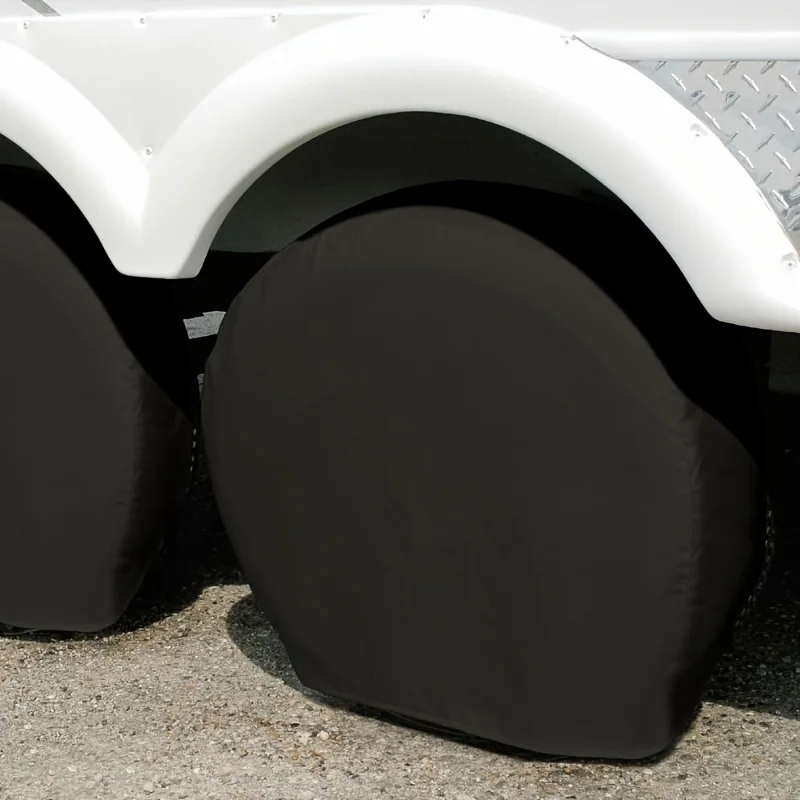 4pc Thickened Tire Covers, Fit 26-28.9 Inch Tire, For SUV Trailer Camper RV, Protect Rim Scratch Dust,Gift For Car Lovers