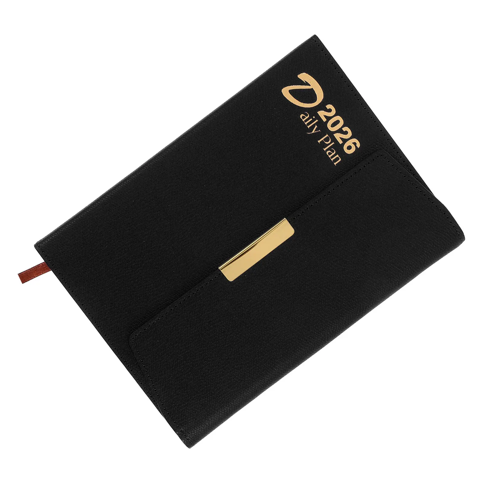 A5 Daily Planner 2026 Dated Desk Planner with Monthly Index Ink Resistant Paper Portable Modern Style for Work Study Office