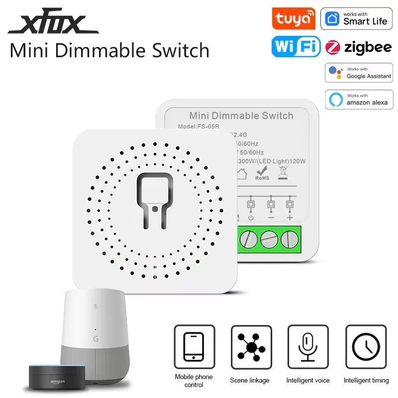 Tuya WiFi/ZigBee Smart Dimmer Switch  Module Light Switch AC110-240V  DIY Switches Smart Life APP  Work with Alexa Google Home