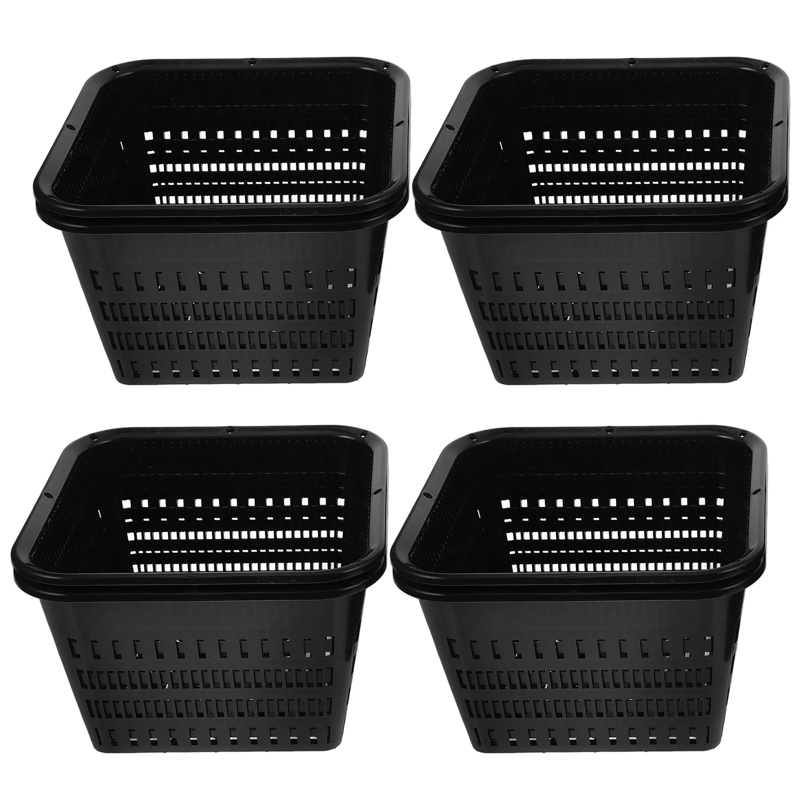

4 Pcs Hydroponic Growing Basket Plastic Pots for Plants Aquatic Planting Net Cup Flower Orchid with Holes Cups