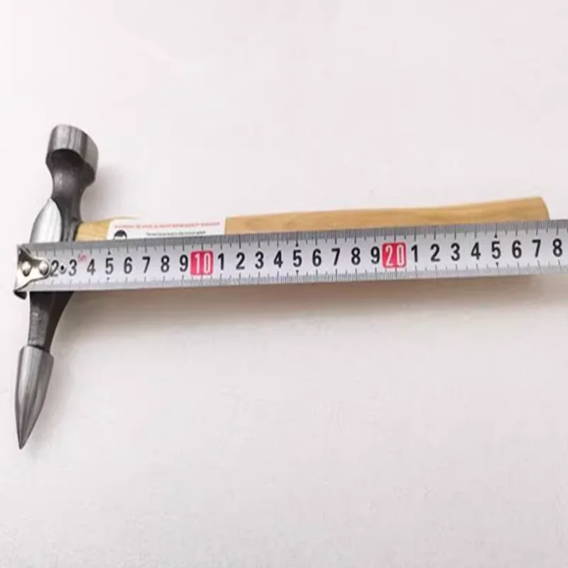 Car repair sheet metal hammer Mini wrench Gold Mini flat nose hammer Crane nose tool lined with iron round head square head hamm