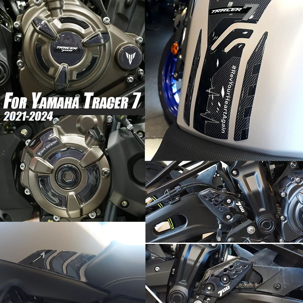 

Motorcycle Accessories Waterproof Protective Sticker 3D Epoxy Resin Protective Sticker FOR YAMAHA TRACER 7 2021-2024