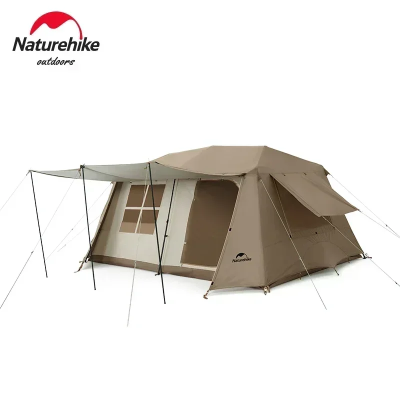 Naturehike Large Tent Camping 4 Seasons Awning Room Automatic Party Waterproof Quick Opening Large Trips 8 People Picnic Beach