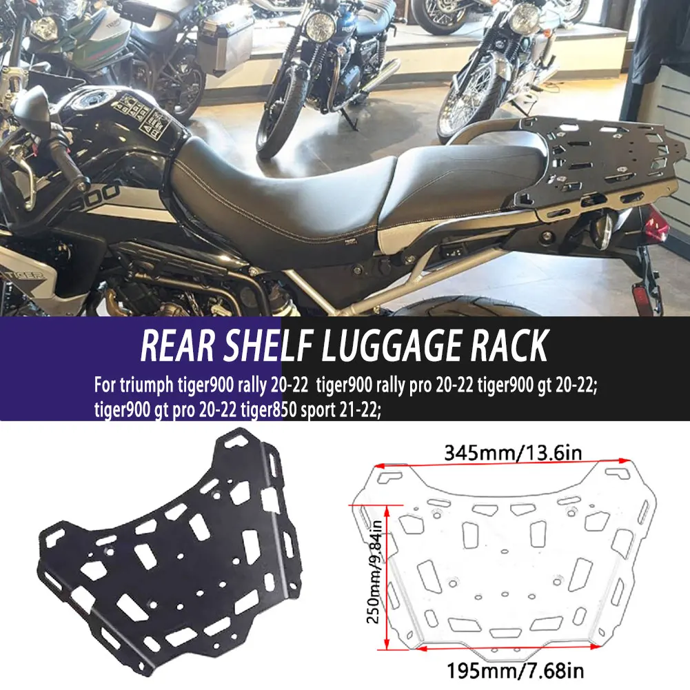 

Motorcycle Accessories Rear Rack Luggage Shelf Bracket Tailbox Support For Triumph Tiger 900 Rally Pro GT Pro Tiger 850 Sport