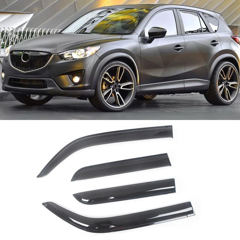 For Mazda CX-5 2013-2021 Car Side Window Visor Sun Rain Guard Shade Shield Shelter Protector Cover Trim Frame Sticker Accessory