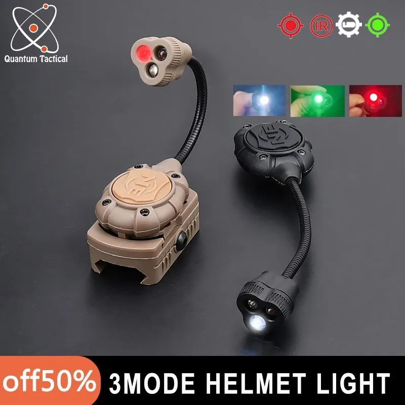 Airsoft Tactical Helmet Strobe Light Mpls 3 Mode LED Helmet Lights Military Fast Helmet Lamp Hunting Survival Safety FlashLight