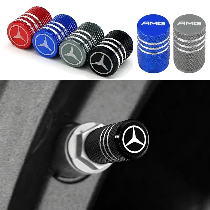 Car Wheel Stem Covers for Mercedes benz CLA CLK CLS W210 W211 W124 W168 W176 W203 W204 W212 GLA GLC GL Tire Rim Valve Cap