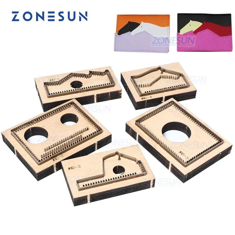 ZONESUN H1 Credit Card Holder Coin Purse Custom Leather dies  cutting Handicraft Tool Cutter Mold DIY Paper Wallet Cut Die