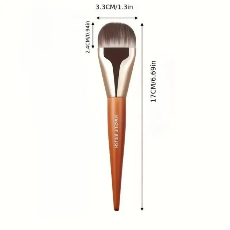 1/2 個の超薄型ファンデーションブラシ - 軽量フラットヘッドメイクアップブラシ、BB クリーム、コンシーラー、リキッドファンデーション、フェイスマスク用