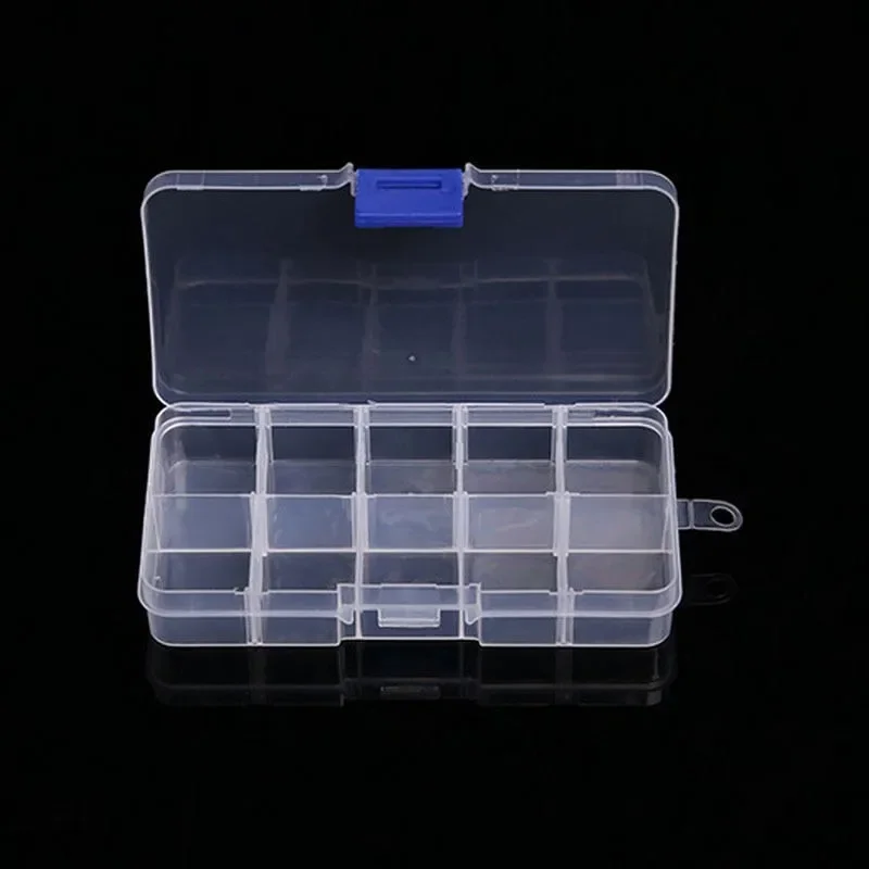 10/15/24/36 Adjustable Grids Plastic Case Portable Jewelry Organizer Storage Box Case High Capacity Transparent Storage Tool