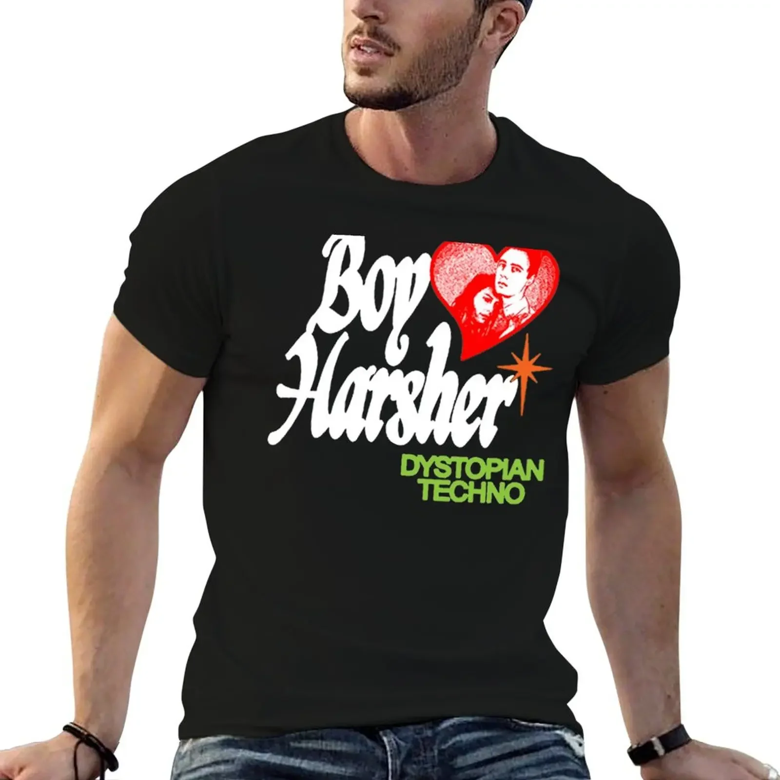 Boy Harsher Dystopian Techno T-Shirt Aesthetic clothing cute tops Short sleeve tee men