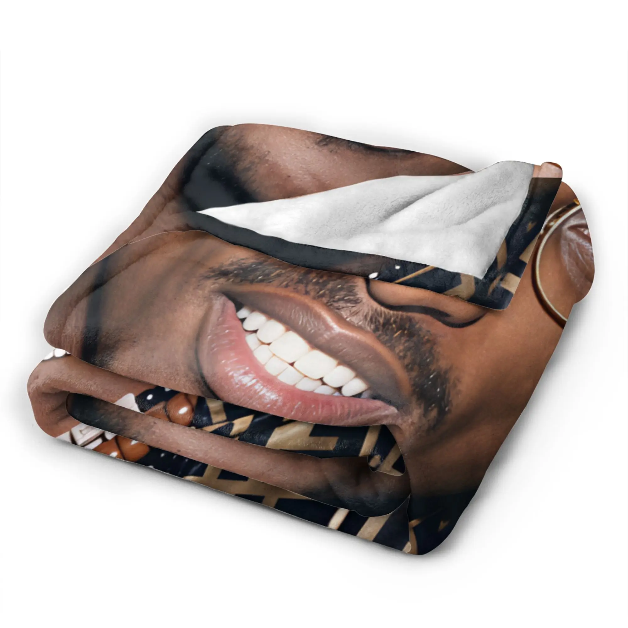 Super Warm Blanket Children Picnic Rapper Tupacs Throw Blanket  Flannel Bedspread For Home Decor Funny Sofa Bed Cover