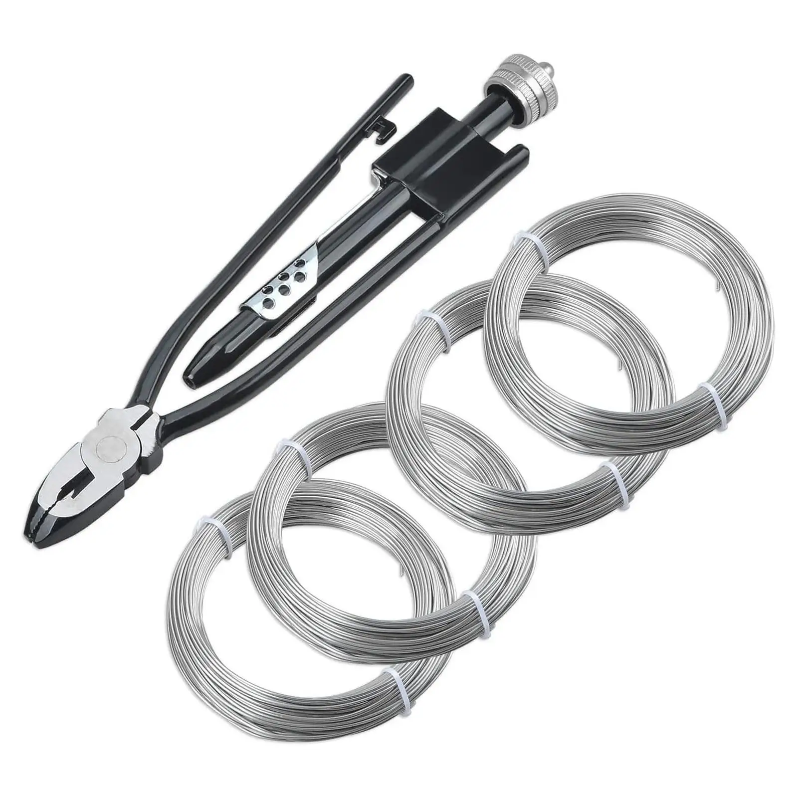 Sturdy Safety Wire Twist Pliers with Extra Wire Coils for Grab Twist Cut Fastener Locking Multi Tool
