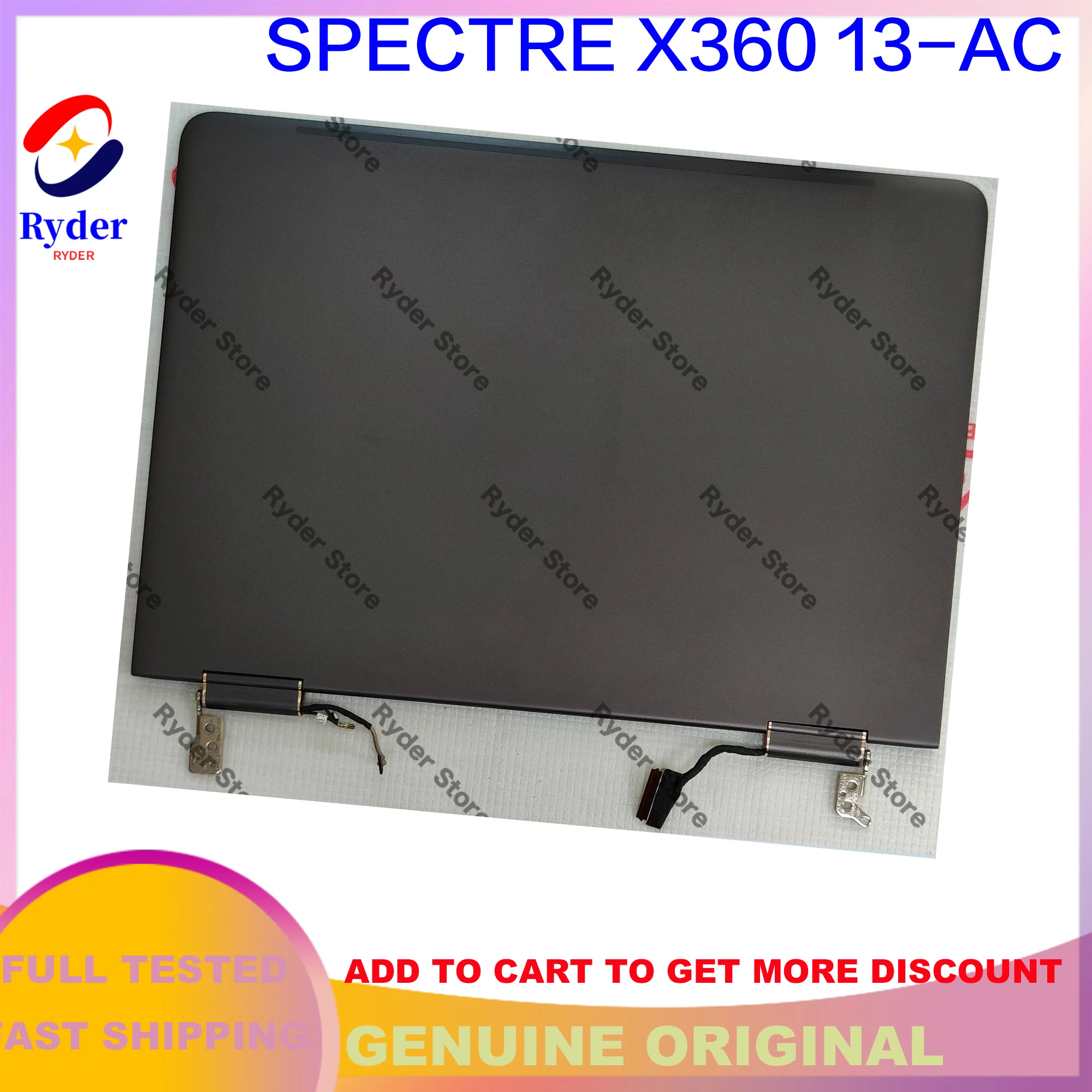 

13,3-дюймовый сенсорный ЖК-экран FHD UHD для HP Spectre X360 13 AC 13-ac, дигитайзер, панель дисплея, полная сборка 918030-001