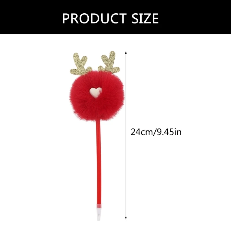 2025 جديد 6 قطعة قلم حبر جاف لعيد الميلاد للأطفال الأولاد والبنات مكافأة الطالب ، تخزين الحشو