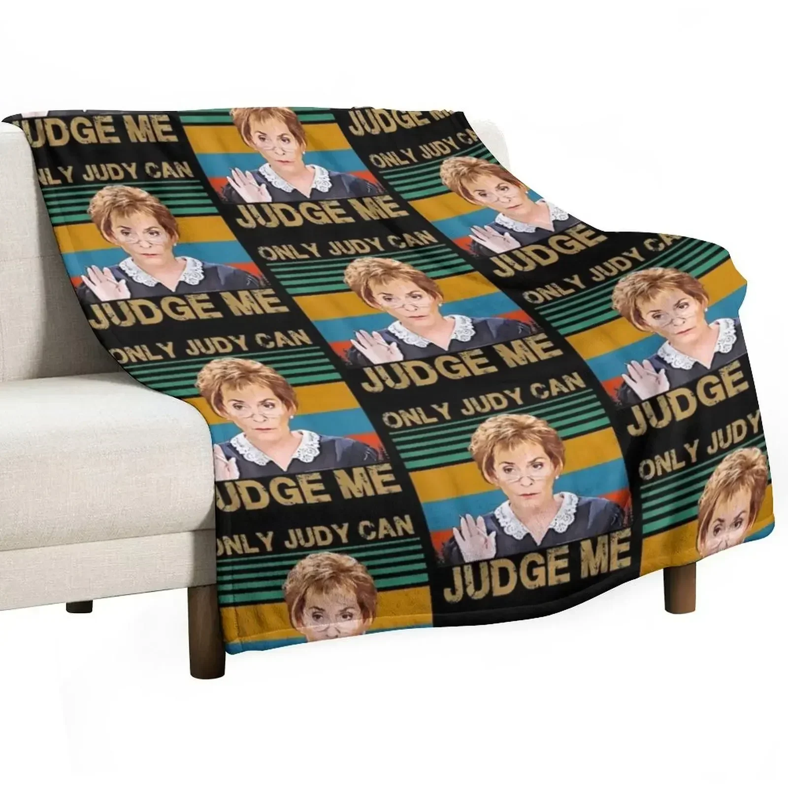 

Funny Only Judy can judge me Retro Vintage Throw Blanket Soft Plush Plaid Thermal Blankets