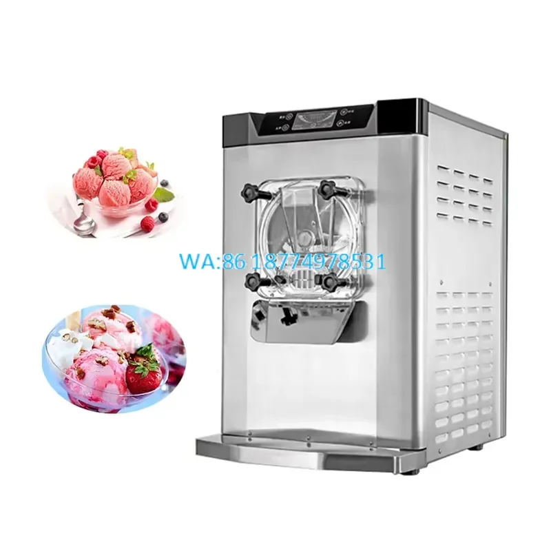 Wmwmnu Table Top Italian Gelato Hard Ice Cream Maker Batch Freezer