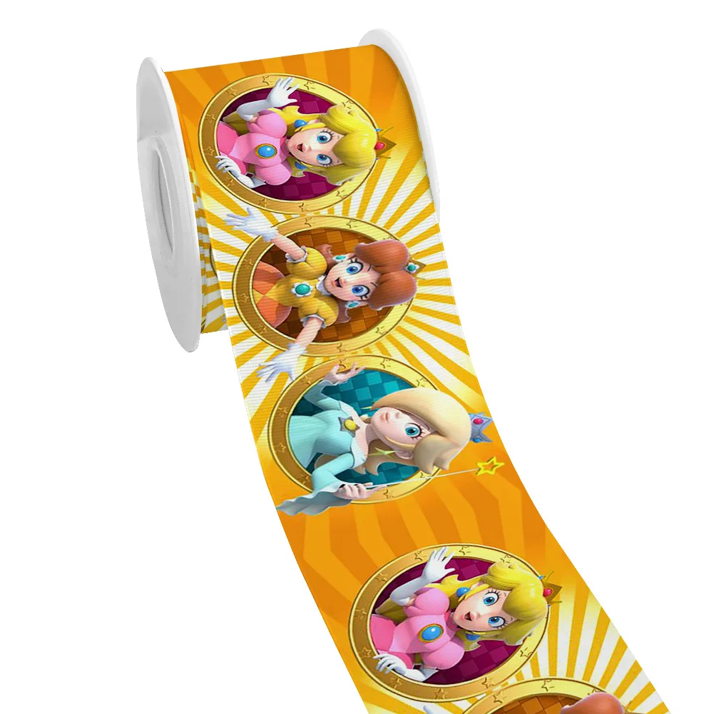 S M Game Cute W Printing Grosgrain Ribbon Satin Ribbon for Cheer Bows Girl Hair Bows Party DIY Craft Supplies Gift Wrapping