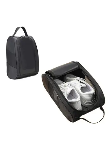 Portable Golf Shoe Bag Oxford Cloth Shoe Carrier Bags Breathable Lightweight Golf Handbag Dustproof Football Tennis Shoe Bag