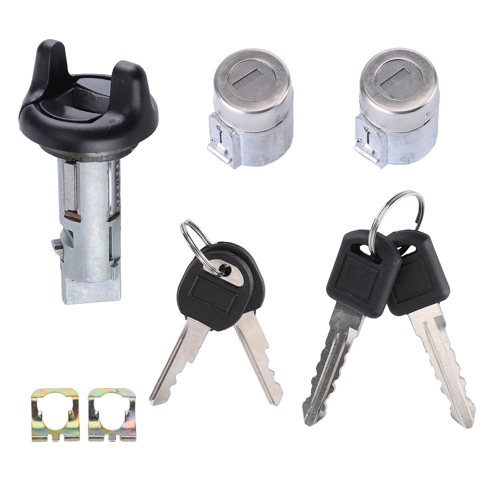 Zündschlüsselschalter, Schließzylinder und Türschloss, Becher-Set, 2 GM-Schlüssel, kompatibel mit Chevy GMC 95–97