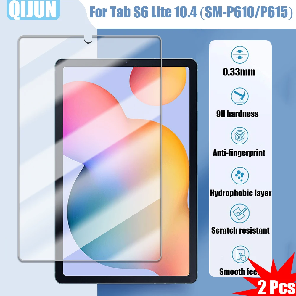 

Tablet Tempered glass film For Samsung Galaxy Tab S6 Lite 10.4 Explosion proof and scratch resistant waterpro 2 Pcs SM-P610 P615