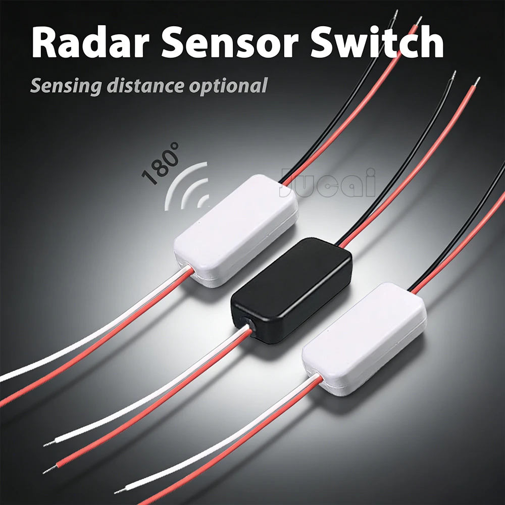 5V 24V Radar Human Body Motion Sensor Switch(1.5M Detection Range)Delayed Shutdown/Detects Human Presence Through Wooden Board