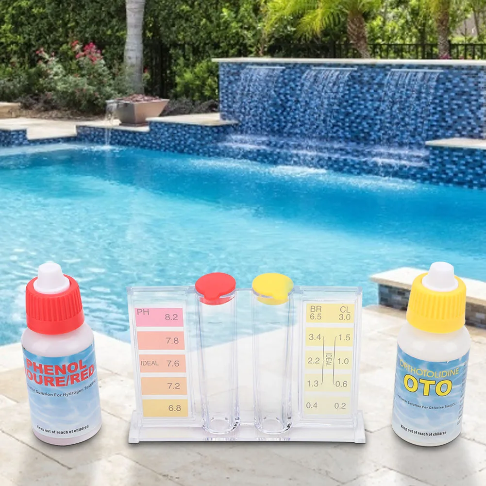 Picture 6: Pool Water Test Kit PH Chlorine Test Indicator Liquid Water Quality Test Accessories Box Swimming Pool Special Test Kit