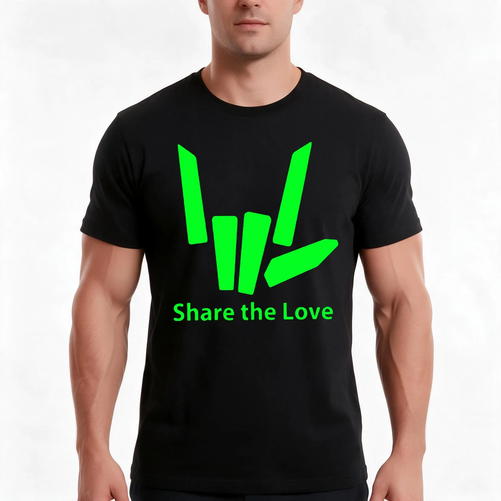 Get Here Kids Original share The Love hoodie T-Shirt, Summer Casual Cotton Tee, Oversized Streetwear Tops, Vintage Graphic Print