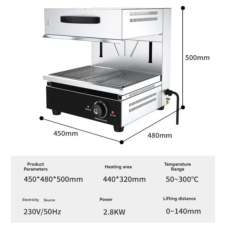 Home Electric 600S 4KW Elevating Electric Noodle Oven Commercial Electric Japanese Underside Fire Drying Oven Grill Western Noo