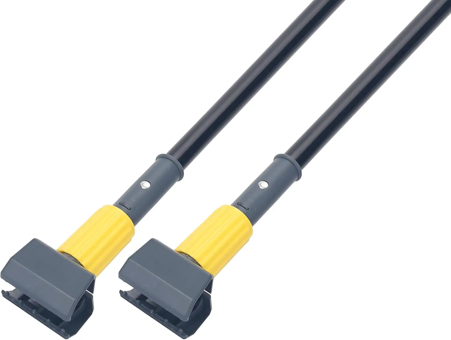 

Прочная металлическая ручка для швабры с зажимом-крюком, 58-дюймовая промышленная ручка для уборки пола (2 шт.)