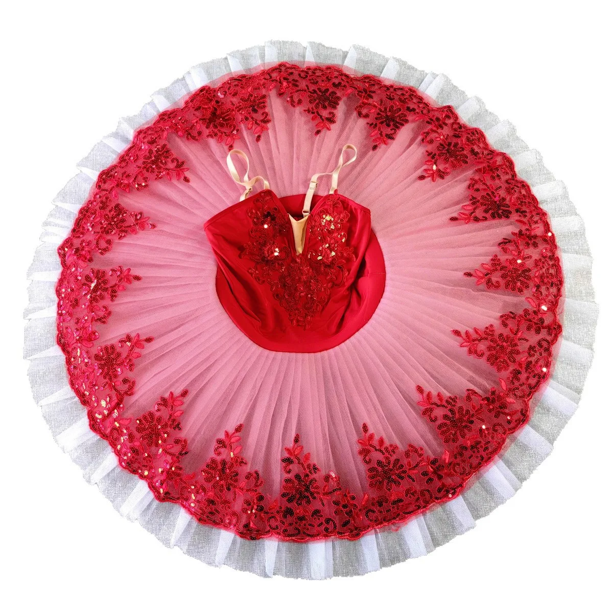Tutus de Ballet professionnel pour enfants, vêtements de danse du lac des cygnes, crêpes pour filles, ballerine, robe de patinage artistique
