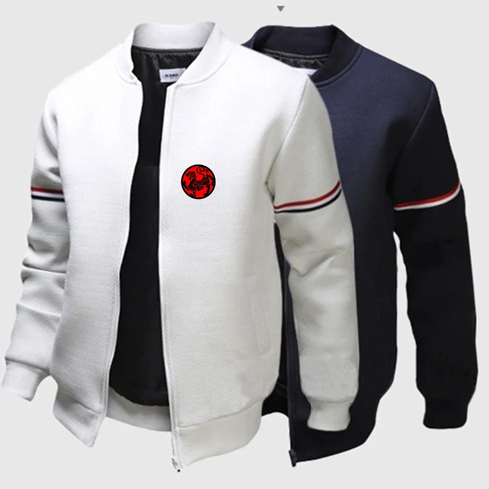 

Shotokan Karate 2024 Men's New Long Sleeves Fight Jackets Printed Comfortable Cotton Zipper Hip Hop Sports High Street Coats Top