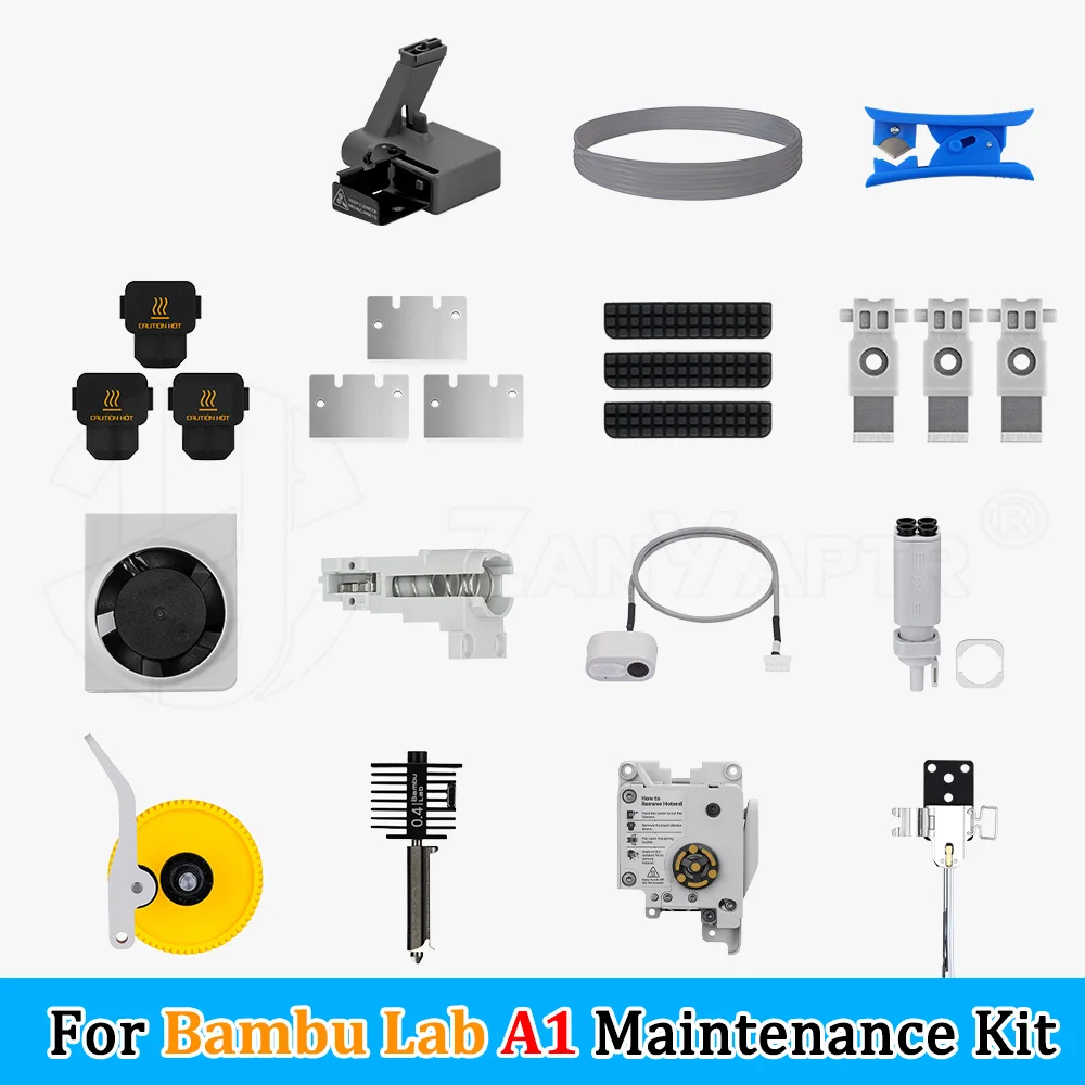 For Bambu Lab A1/A1 Mini Printer Parts Maintenance Kit with Filament Cutter PTFE Tube Scraper Purge Wiper Filament Sensor Base