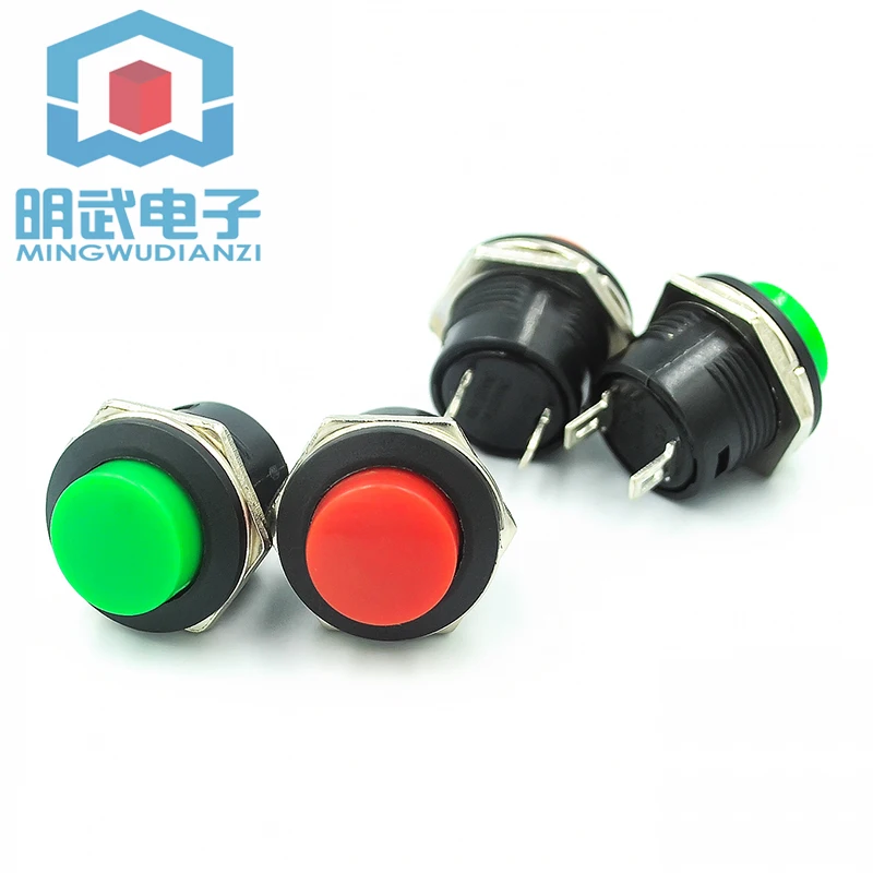 R13-507 Series Button Switch 16MM self-reset Button Switch Round non-self-locking Button Jog Switch