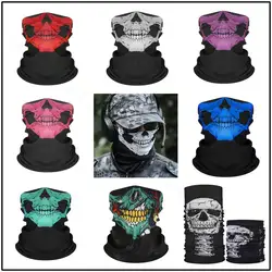 Bicycle Ski Skull Half Face Mask Ghost Scarf Festival Skull Masks Skeleton Magic Multi Use Neck Warmer Cod Funny Mask