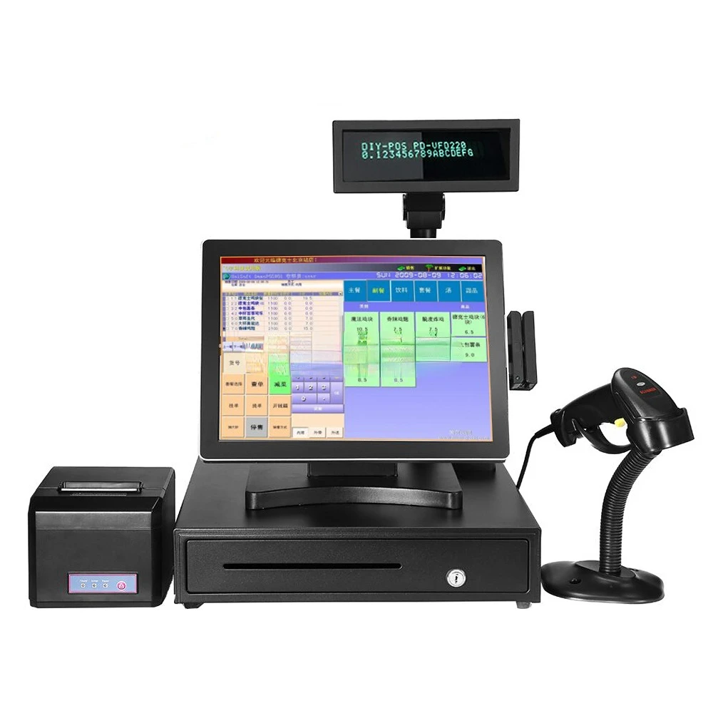 

15'' touch screen all in one POS system/cash register/cashier POS machine