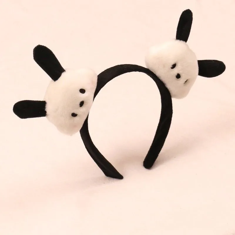 Kawaii Pochacco Sanrio น่ารัก Pochacco ผม Band ตุ๊กตาการ์ตูน Hairclip จี้น่ารักสร้างสรรค์แถบคาดศีรษะของขวัญน่ารักสําหรับหญิง