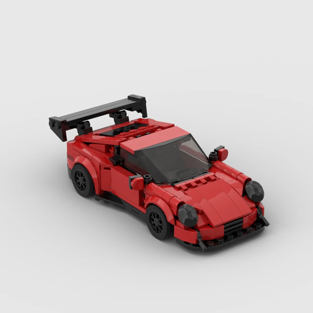 MOC Speed Series 370pcs Red Classics GT-RS Racing Sports Car Vehicle Racer Building Blocks Brick Creative Garage Toys for Boys