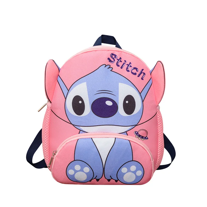 Disney Stitch Kindergarten Kids Backpack Anime Angel Schoolbag for Student Aged 3-6 Years Old Waterproof Large Capacity Backpack