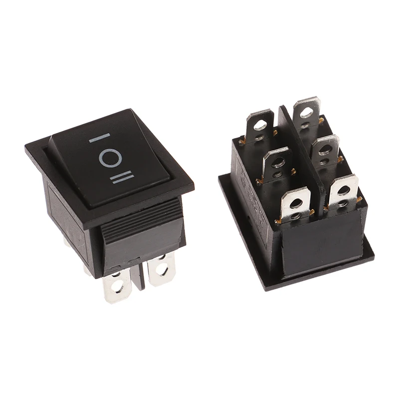 5Pcs Ship Type Switch KCD4 Double-sided Self Resetting Bidirectional Arrow Lockless DC Motor Forward And Reverse Switch