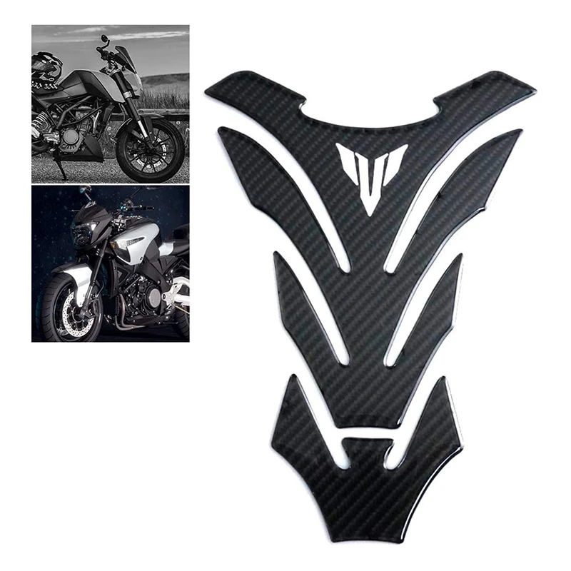 Carbon Fiber Motorcycle Tank Pad Gas Oil Fuel Tank Pad Decal Tank Protector Motorcycle Stickers For Yamaha All Models